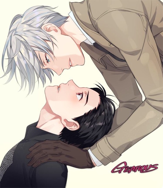 ảnh yuri!!!on lce  Victuuri khổ a4 mẫu khác nhau có đề cần bóc dán