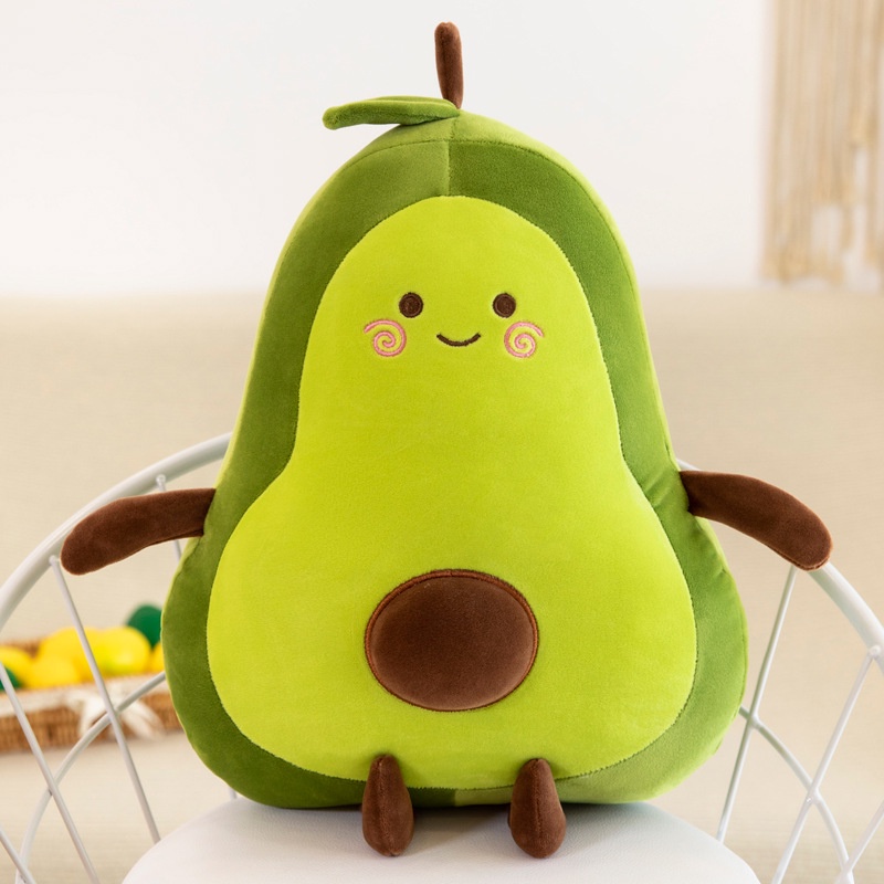 [CÓ SẴN] GẤU BÔNG ÔM TRÁI BƠ TRÒN 45CM