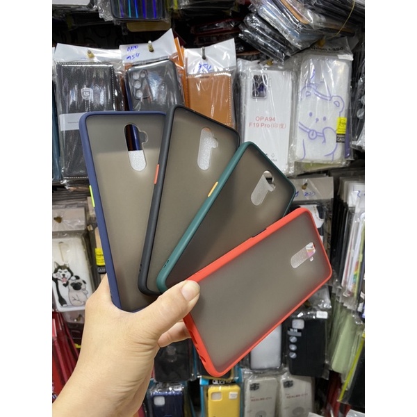 Ốp Reno ACE/realme X2pro viền dẻo màu lưng nhám chống bám vân tay