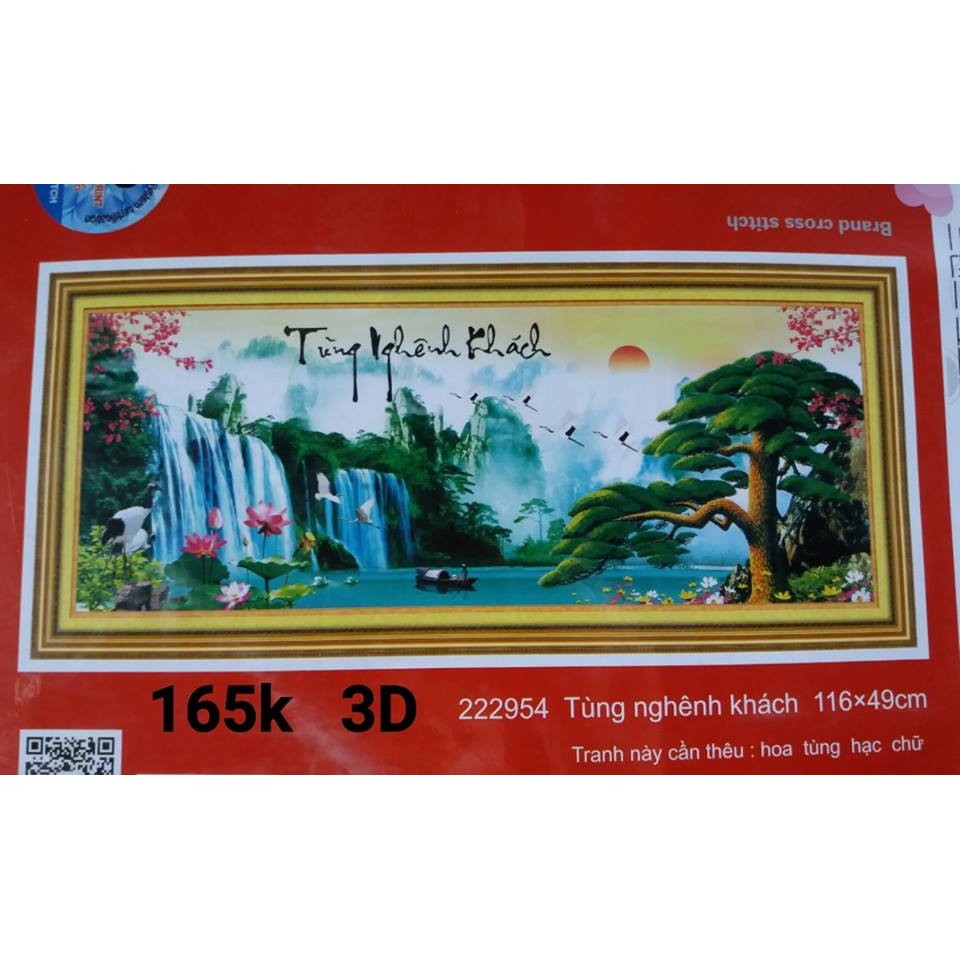Tranh thêu chữ thập 222954 (chưa thêu)