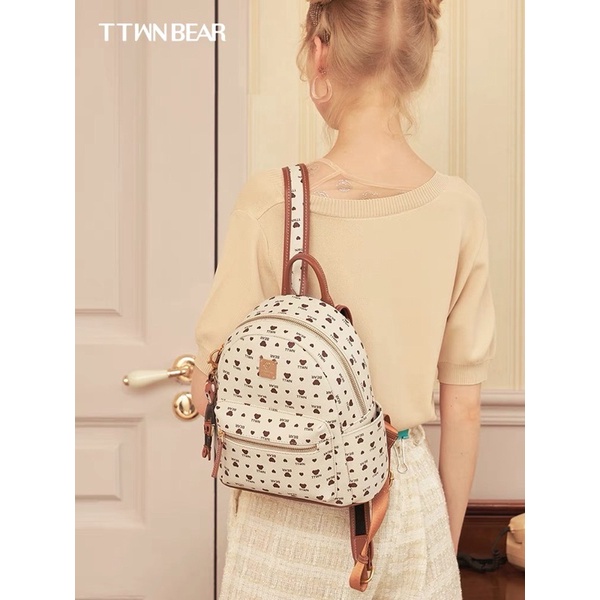 ‼ SẴN  SG ‼ Ttwn Bear Balo Tim Size Sml- Di Di Lê - Sẵn Ship
