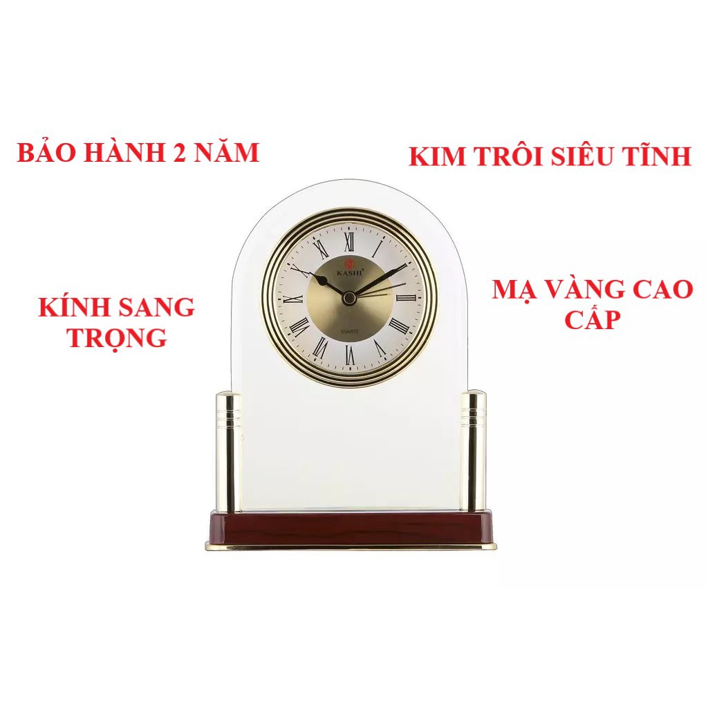 Đồng hồ để bàn,báo thức kim trôi cao cấp Kashi BT5 bảo hành 2 năm