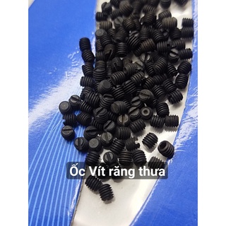 Ốc siết kim vắt sổ răng nhiễn và răng thưa sử dụng bằng vít dẹp