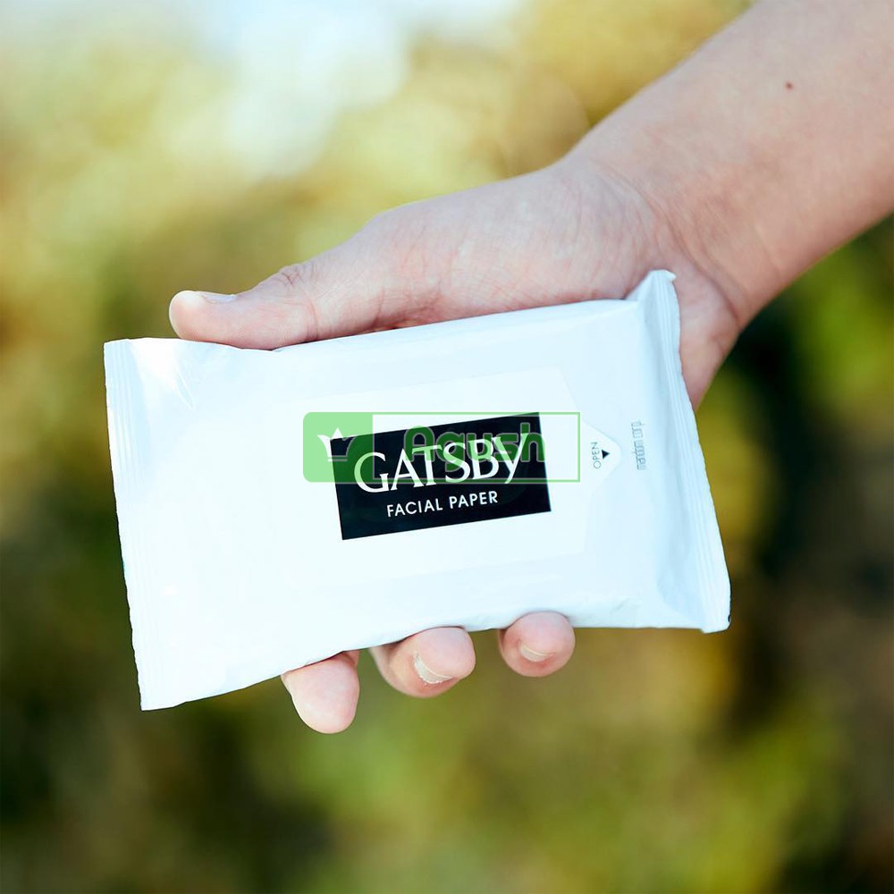 Khăn giấy ướt lau mặt bỏ túi đa năng có cồn Gatsby Facial Wipes 42 tờ gói vuông cao cấp nhỏ gọn có mùi thơm tốt giá rẻ