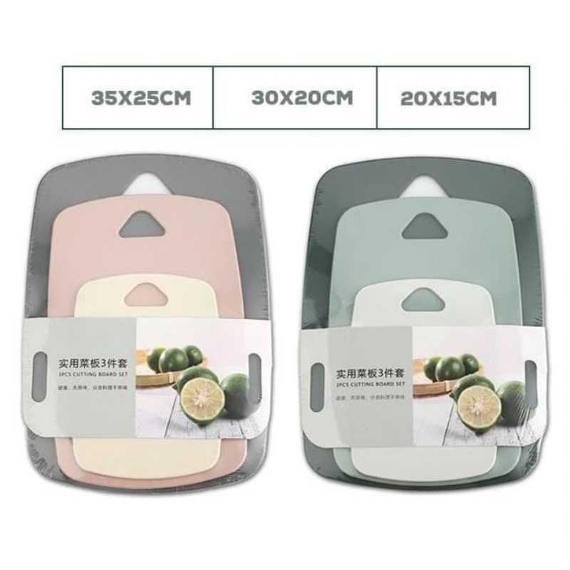 Combo 3 thớt kháng khuẩn, màu giao ngẫu nhiên