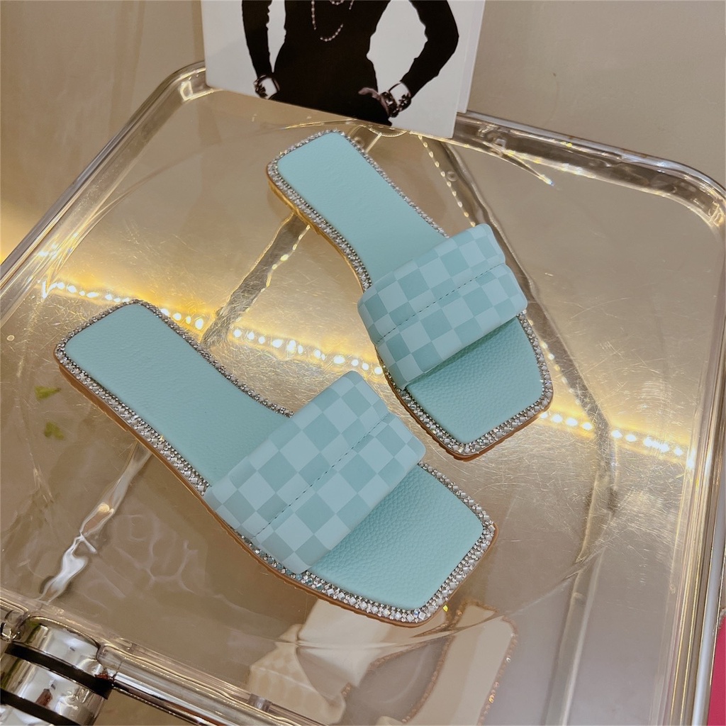 Dép Quai Ngang Nữ Đính Đá Xoàn Cao Cấp TRINH LÊ SHOP GIÀY DÉP TL4822