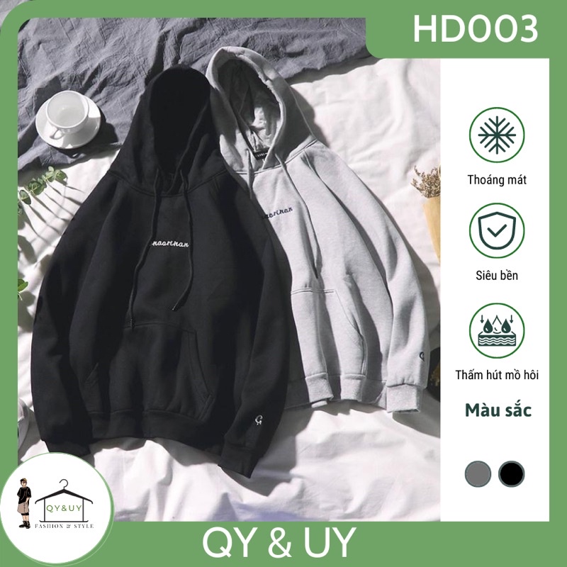 Áo hoodie nam nữ tay in chữ G dáng rộng HD003