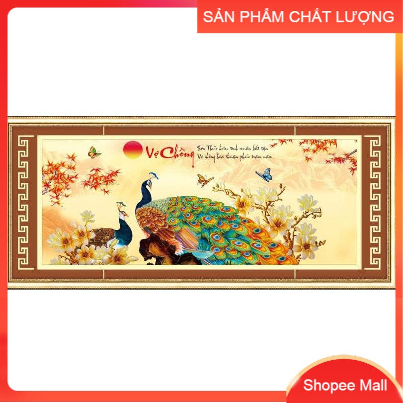 Tranh thêu chữ thập Vợ chồng AL53556 kích thước 100*45cm [Hàng có sẵn]