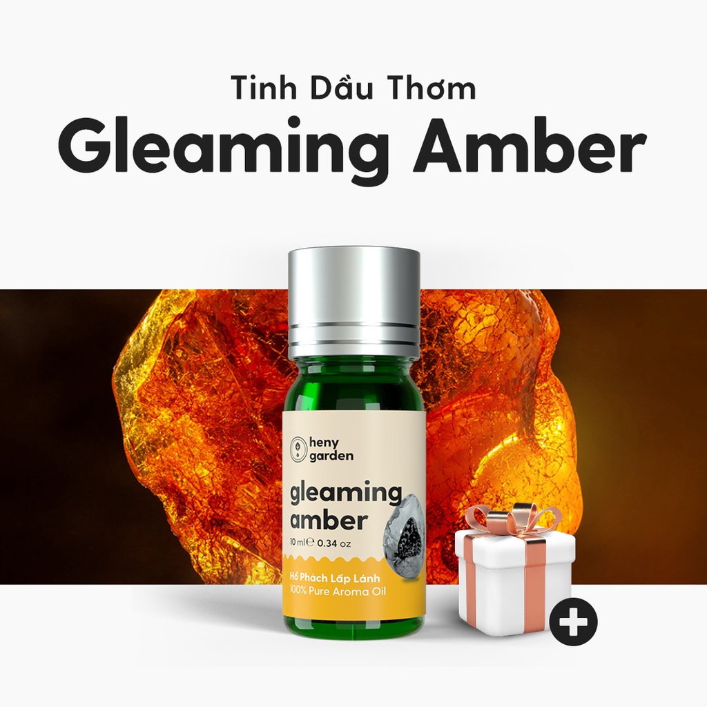 Tinh Dầu Phối Hương Gleaming Amber (Gỗ Ngọt Nhẹ) Làm Nến Thơm, Xông Thơm Phòng HENY GARDEN