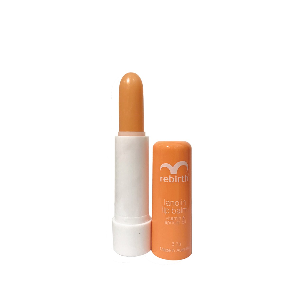 Combo 2 Son Dưỡng Môi Nhau Thai Cừu Rebirth Lanolin Lip Balm with Vitamin E & Apricot Oil (3.7g)