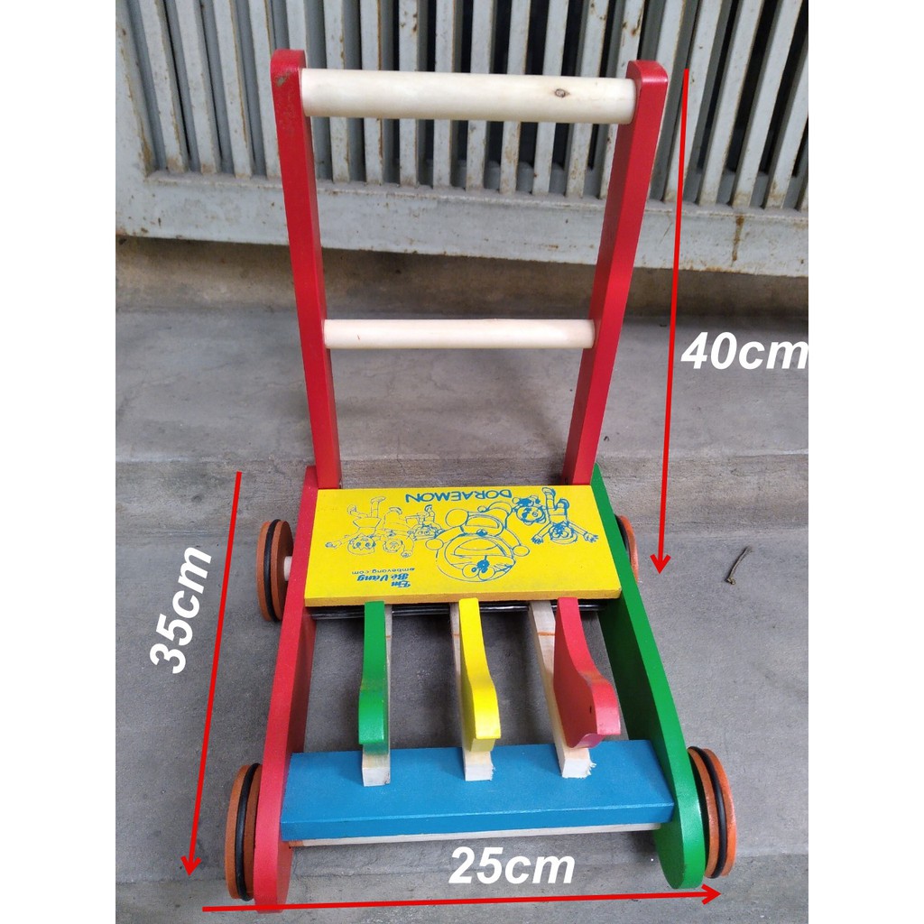 Đồ Chơi Trẻ Em Tamankids- Xe Tập Đi Bằng Gỗ Cho Bé Có Vòng Cao Su Chắc Chắn Chống Trượt An Toàn Cho Bé Yêu