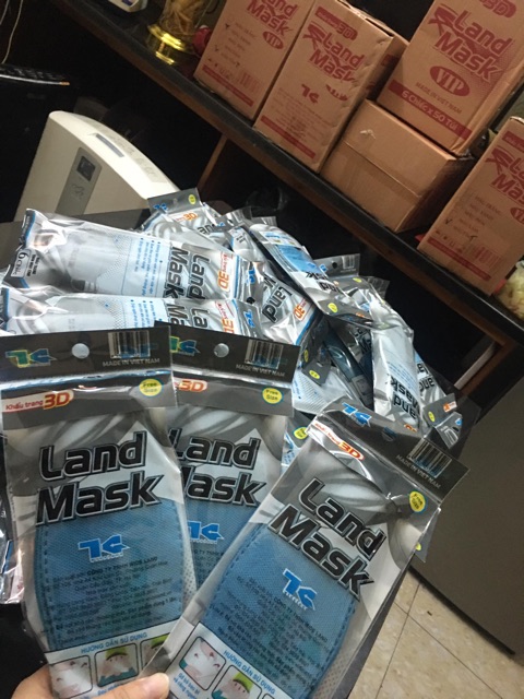 (Gói 6 chiếc) Khẩu trang 3D Land Mask than kháng khuẩn mẫu KF94