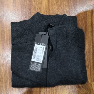 Thanh lý _ áo len xám đen cổ cao 3cm