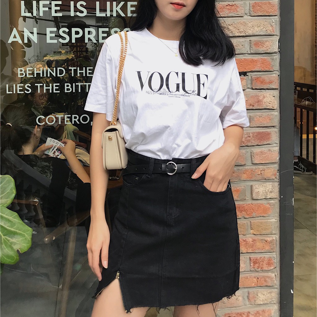 [#VJL2] Váy Jeans JEANSLA Đen Basic Khóa đùi lệch tua rua | BigBuy360 - bigbuy360.vn