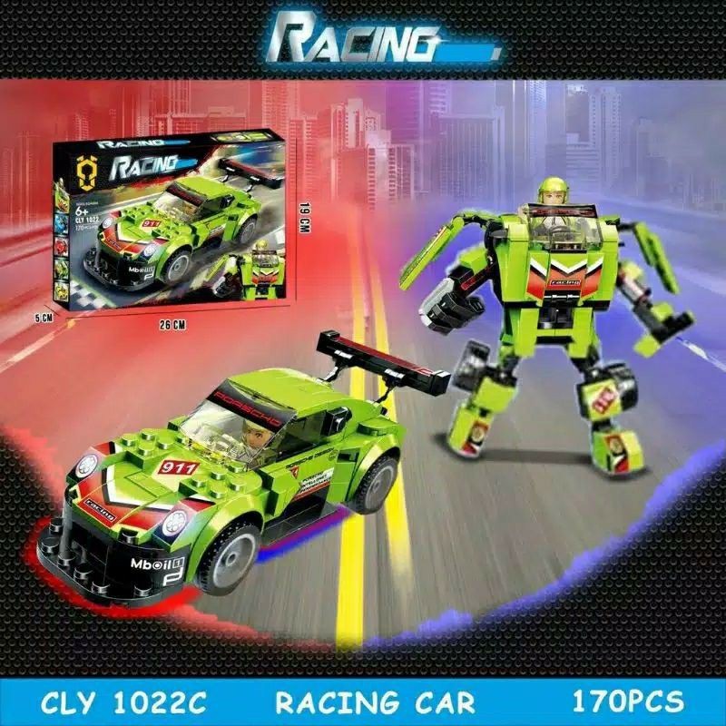 Mô Hình Đồ Chơi Lắp Ráp Lego Xe Cly1022 Bugatti Porsche Mini Cooper Mclaren Cho Bé