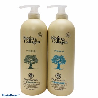 [1000ML] BIOTIN COLLAGEN - Cặp Dầu Gội Và Dầu Xả Siêu Mềm Mượt