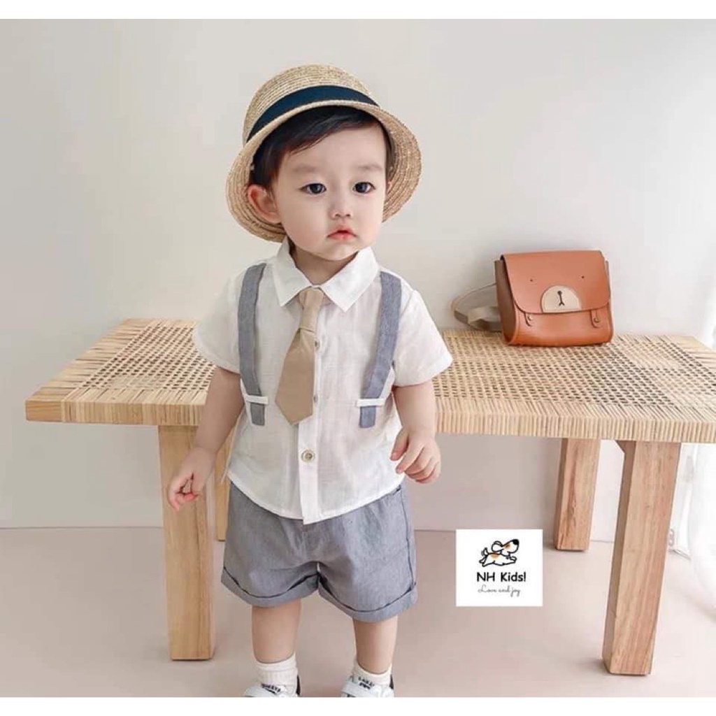 (8-20kg)Set bộ công tử cho bé trai - Set vest bé trai