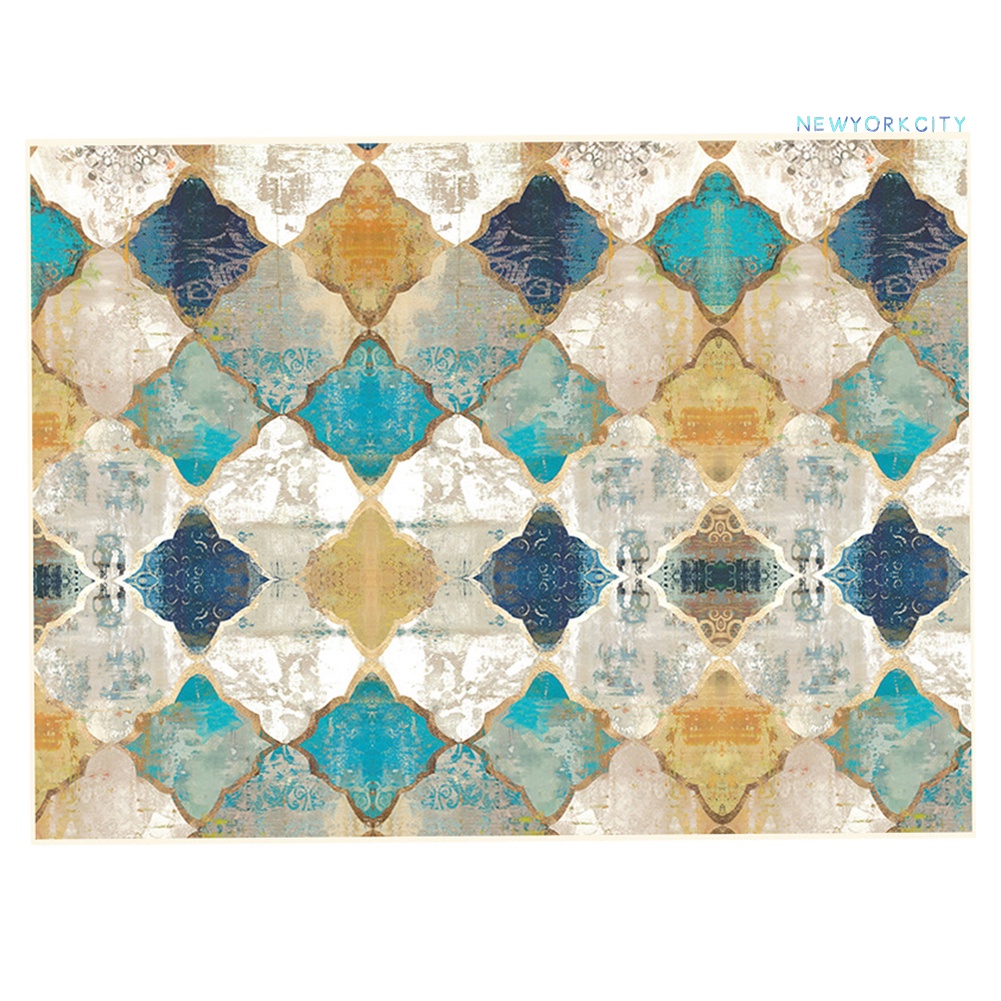 Thảm Chùi Chân Chống Trượt Họa Tiết Hình Học Trang Trí Nhà Cửa