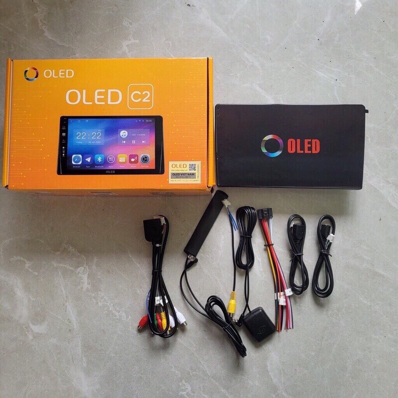 Màn Hình Android Oled C2 Theo Xe Lancer 2006 - 2009, kèm dưỡng và jack nguồn zin