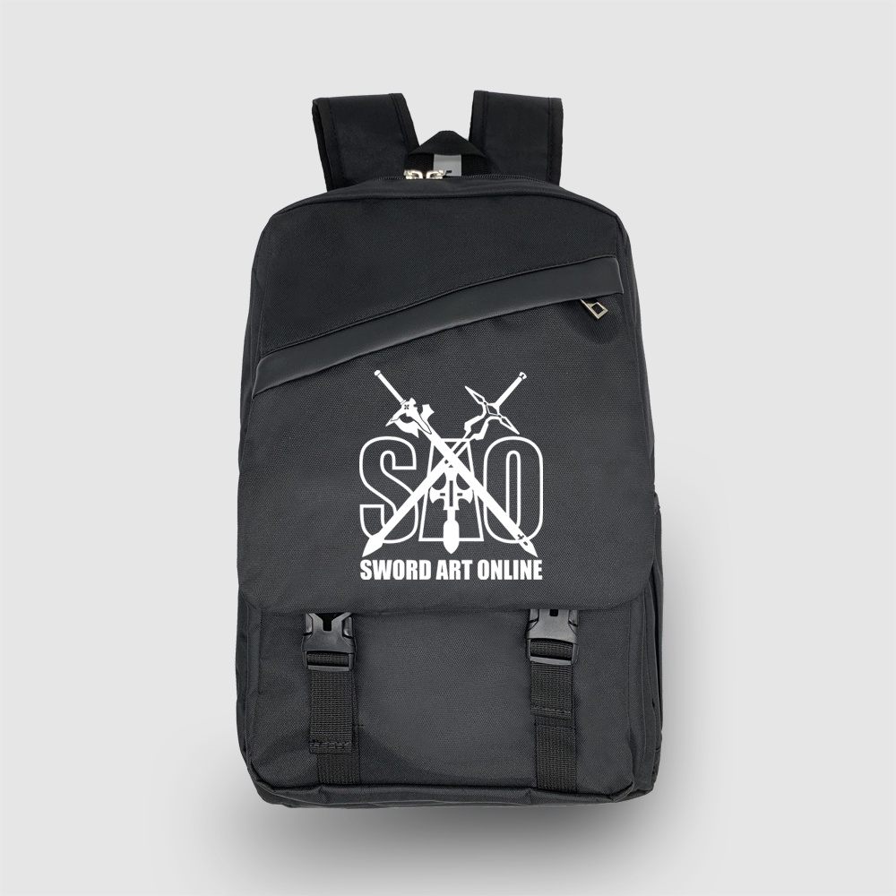 BALO ULZZANG BASIC ( có ngăn chống trộm, đựng laptop 15.6inch ) ( 2 khoá nhựa đen song song)