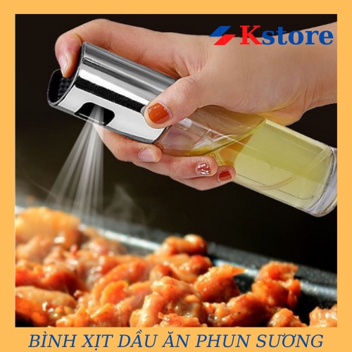 Bình xịt dầu ăn phun sương cho nồi chiên không dầu chai thủy tinh cao cấp 100ml