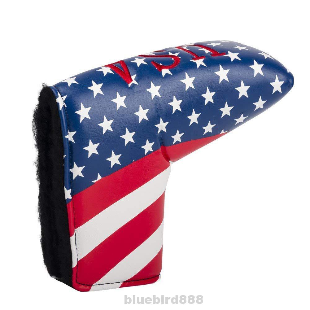 American Flag Club For Scotty Outdoor PU Leather Portable Golf Putter Cover
