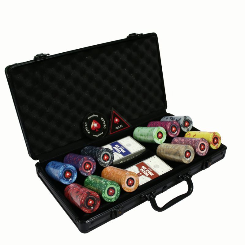 Bộ 300 chip poker gốm ceramic EPT cao cấp
