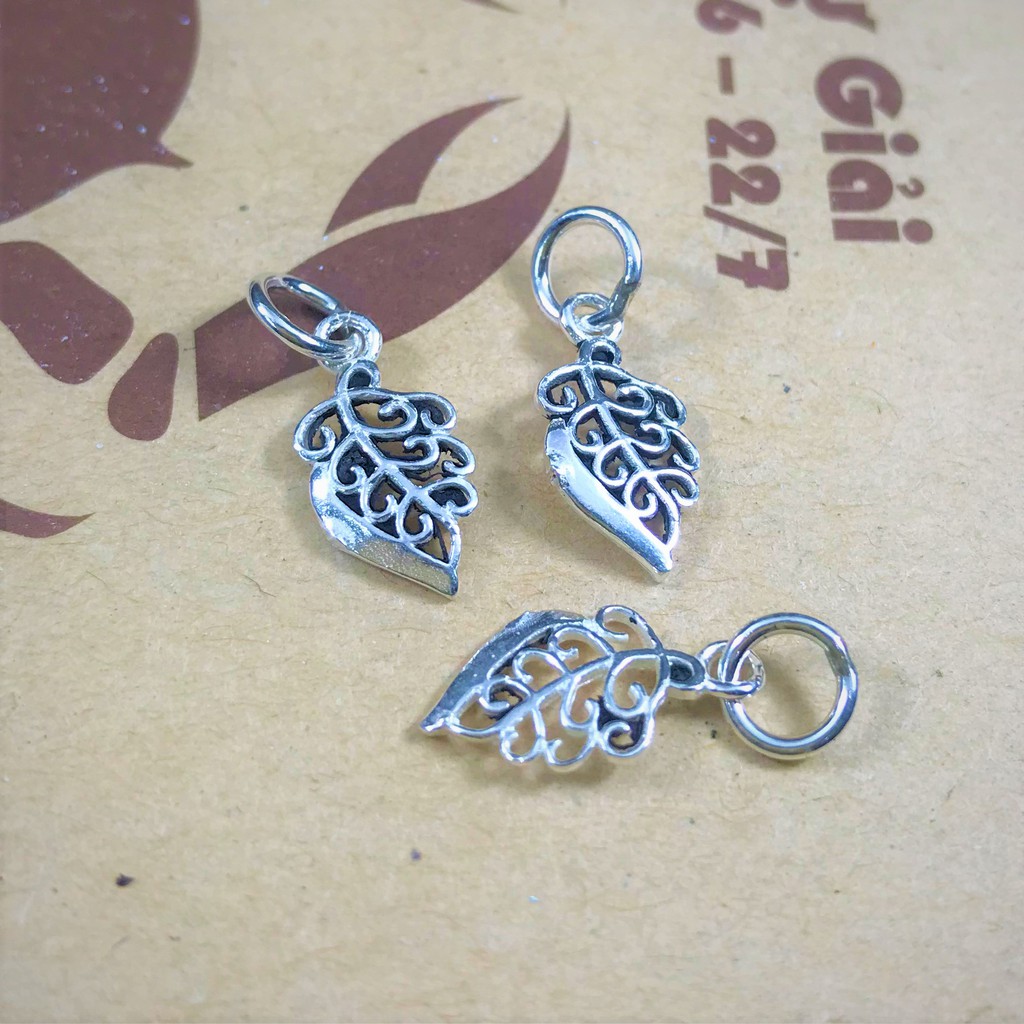 Charm lá cây móc treo bạc thái - Charm bạc 925 - Mã CA196 CA197 CA198