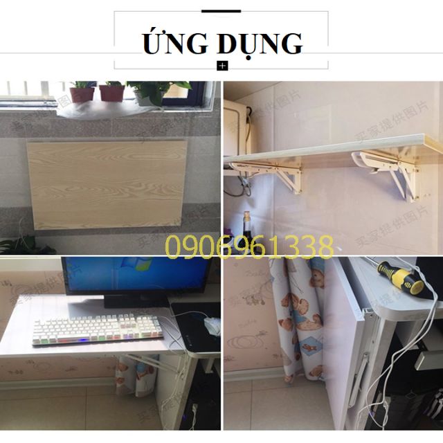 Bản lề gấp treo tường_ Bản lề gập gọn INOX_ EKE kệ decor Bàn làm việc Bàn học Nội Thất Nhà Thông Minh cao cấp loại tốt