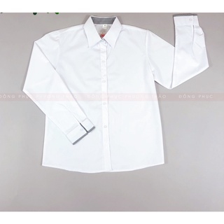 Áo sơ mi nữ dài tay đồng phục học sinh Đông Thái – Cấp 2