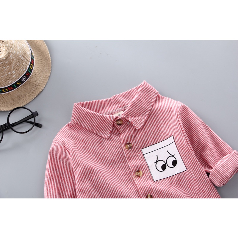 Áo Sơ Mi Tay Dài In Chữ Độc Đáo Thời Trang Mùa Hè Cho Bé Trai