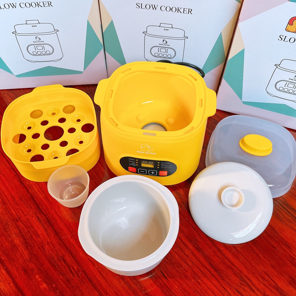 Nồi nấu cháo chậm, chưng yến kèm lồng hấp - E80