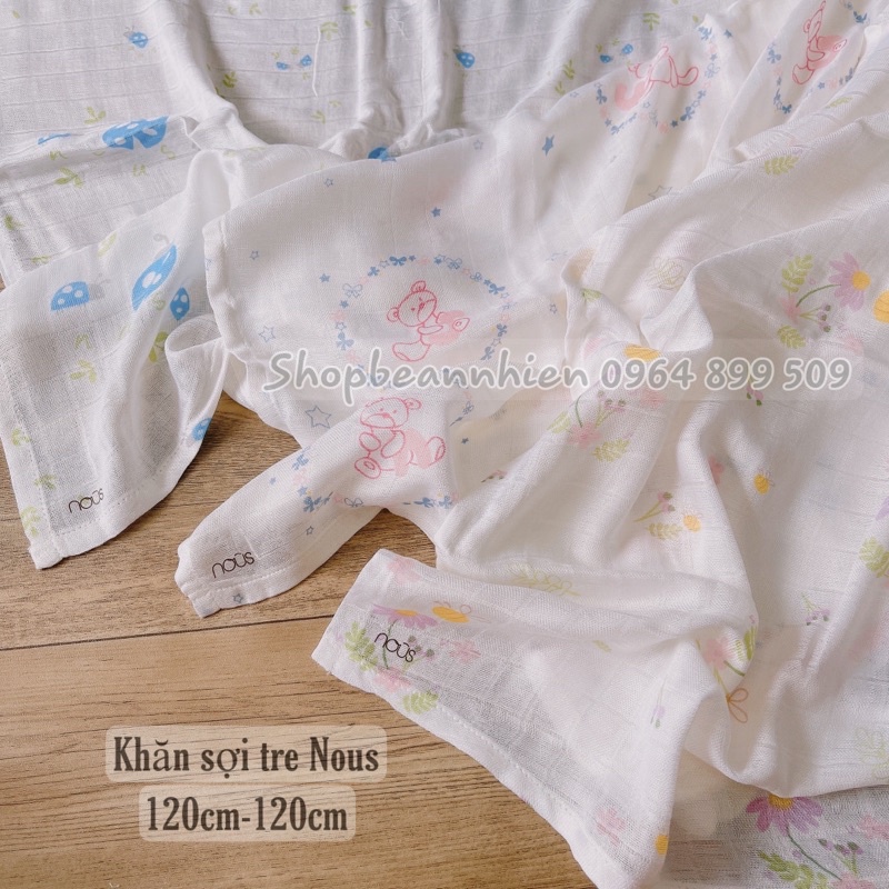 khăn sợi tre đa năng Nous 120cm-120cm