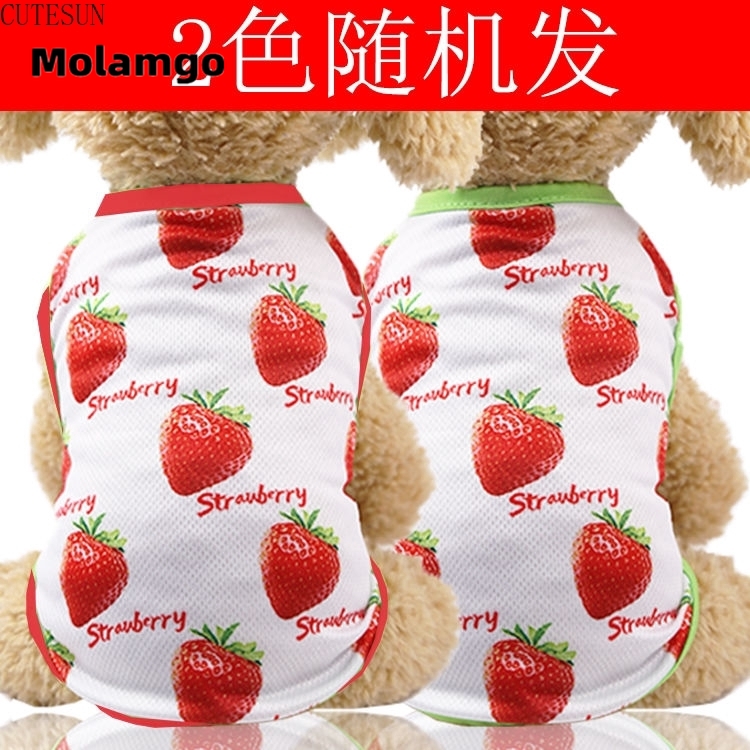 MOLAMGO  Trái cây "YOYO" Cậu bé quần áo cho chó tại chỗ quần áo chó trái cây dễ thương quần áo mỏng quần áo thú cưng vào mùa hè