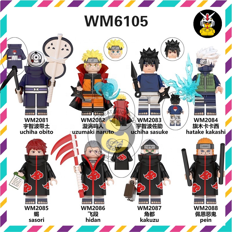 Combo Mô Hình Naruto Đồ Chơi Lắp Ráp Nhân Vật Truyện Tranh Naruto WM6105 WM6106 WM6107 WM6108 WM6109 KDL811 KDL806
