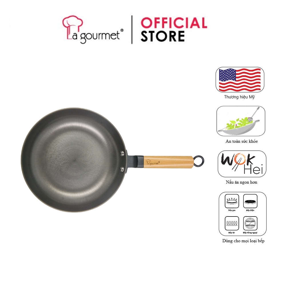 Chảo gang La gourmet Nitrigan 24cm cạn - 367501