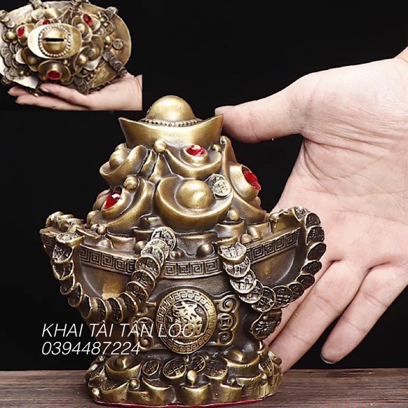 Chậu tụ bảo , hũ vàng hút tài Lộc bằng đồng