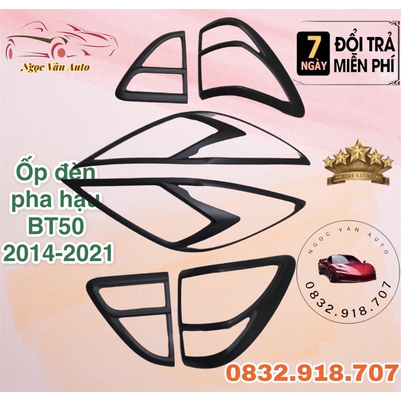 Ốp đèn pha hậu Mazda BT50 2014 - 2021 nhựa ABS đen
