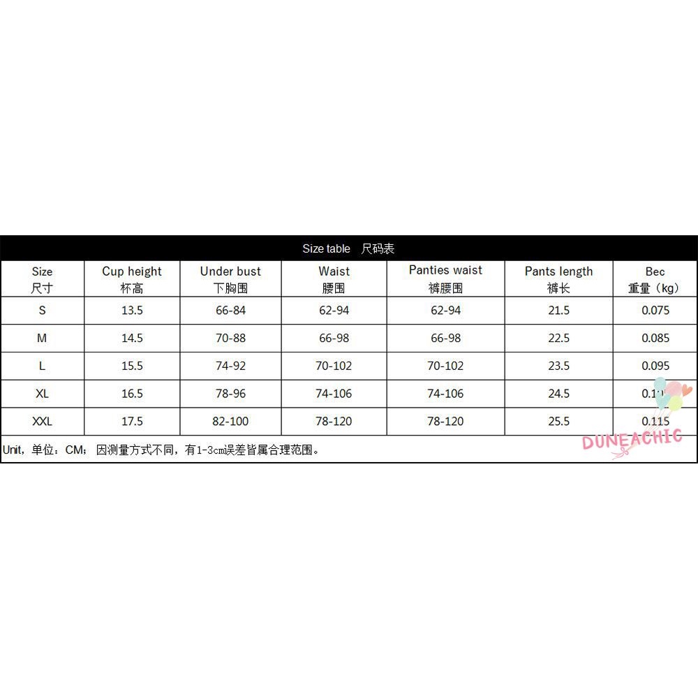 DUNEA Set Áo Ngực &amp; Quần Lót Nữ Dạng Ren Lưới