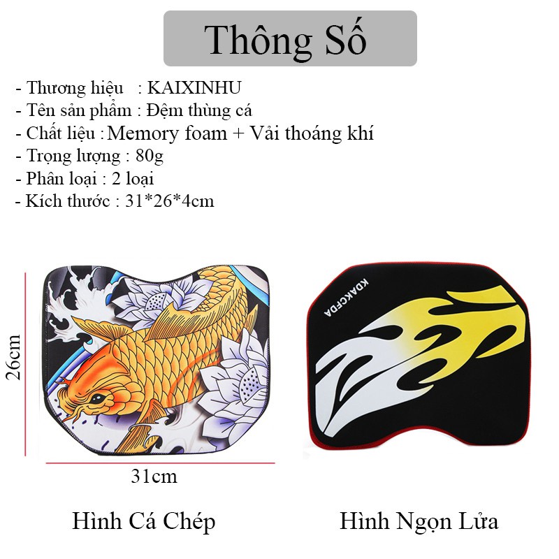 Đệm Ngồi Thùng Câu Đài cao cấp , êm ái , thấm hút cực tốt , vệ sinh nhanh gọn , đường may chắc chắn , tinh tế