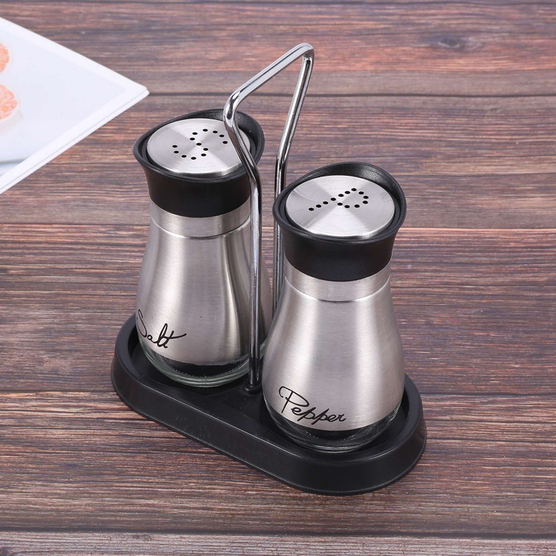 Bộ Bình Lắc Muối Tiêu Đáy Thủy Tinh 4 inch 4 inch x 6 inch x 2 inch 4 Oz Chất Lượng Cao