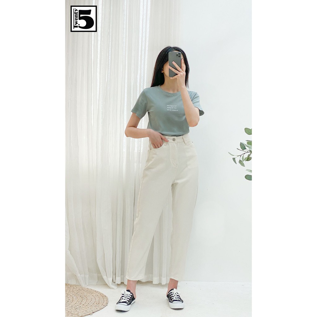 Quần jeans baggy nữ lưng cao tôn dáng Twentyfive 3754M