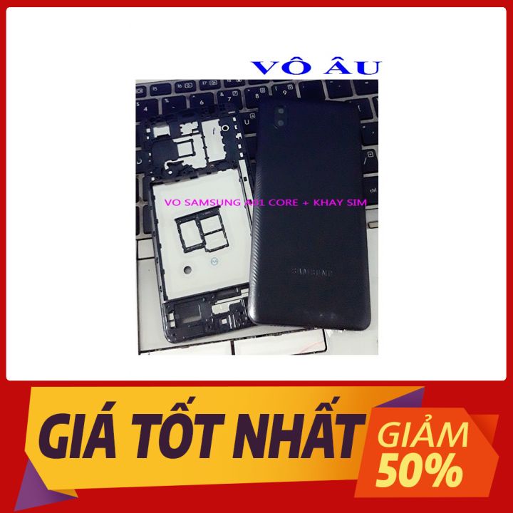 VỎ SAMSUNG A01 CORE MÀU ĐEN + KHAY SIM
