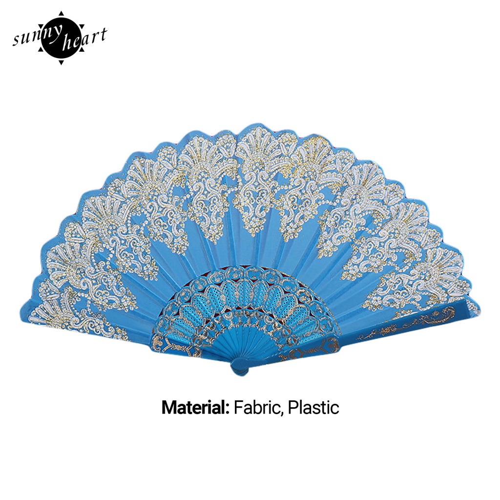 Quạt Xếp Cầm Tay Trọng Lượng Nhẹ In Họa Tiết Hoa Cho Đám Cưới