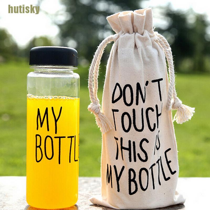 hutisky New Clear My Bottle Sport Fruit Juice Water Cup Portable 500ML Travel Bottle Bag CDH