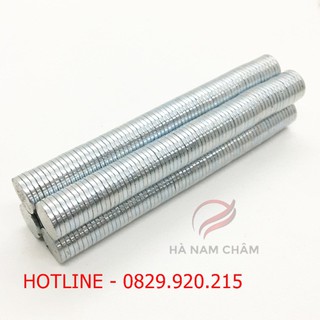 nam châm viên tròn phi 12mm dày 1.5 mm mạ kẽm
