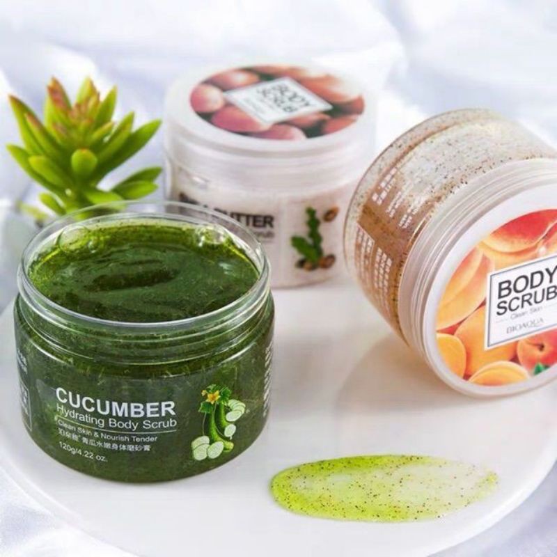 [Hàng Chuẩn]Tẩy da chết Body  Freeship Dưa Leo,Hạch Nhân,Mơ Dưỡng Ẩm ,Sáng đã Bioaqua
