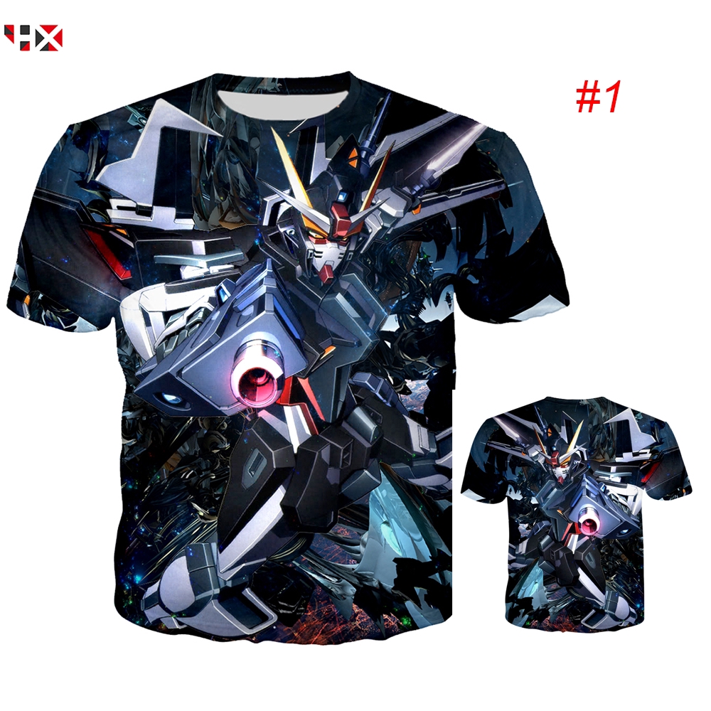 Áo Thun In Hình Gundam 2021 Anime Mobile Suit Gundam Series000 3d Thời Trang Mùa Hè Unisex