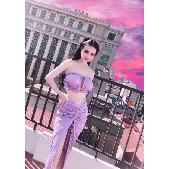 bikini 3món kèm choàng ngoài(hàng có sẵn )