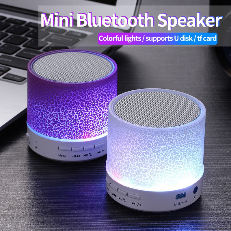 Loa không dây bluetooth mini có đèn LED thay đổi màu sắc mới